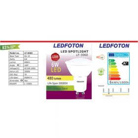 Spot LED 6W 220V Lumina calda DLF 3060