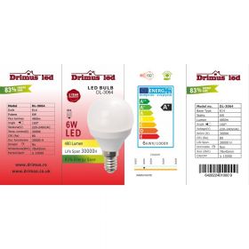 Set 8 Becuri LED Drimus 6W E14 Lumina Calda DL 3064
