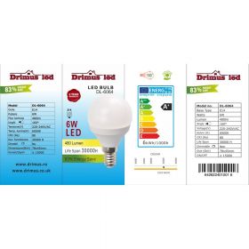 Set 8 Becuri LED Drimus 6W E14 Lumina Rece DL 6064