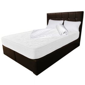 Set Saltea Dafin 140x200x22 cu arcuri plus 2 perne microfibra 50x70 plus Husa hipoalergenica