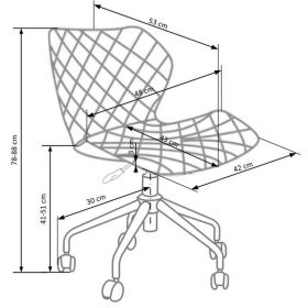 Scaun birou HM Matrix alb - negru