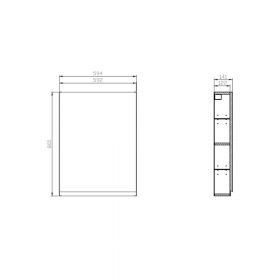 Dulap baie CS Monde - 60 cm, suspendat, alb