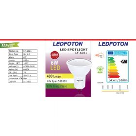 Spot LED 6W 220V GU 5.3 Lumina rece DLF 6061