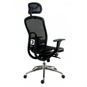Scaun ergonomic mesh cu tetiera Oklahoma negru Negru