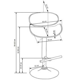 Scaun bar HM H44 crem Crem