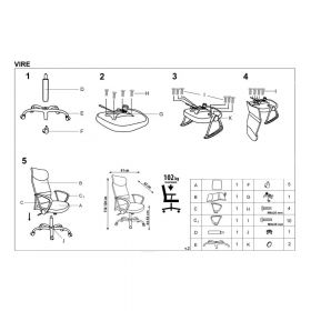 Scaun ergonomic mesh HM Vire portocaliu Portocaliu