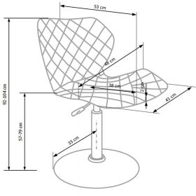 Scaun birou copii HM Matrix 2 alb - negru