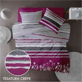 Lenjerie pat matrimonial creponata STARDUST V3