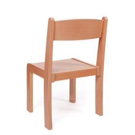 Scaun lemn gradinita Bambi, H31, natur