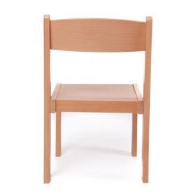Scaun lemn gradinita Bambi, H31, natur