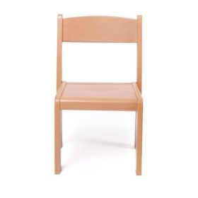Scaun lemn gradinita Bambi, H31, natur
