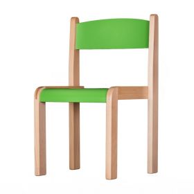 Scaun lemn gradinita Bambi, H35, verde