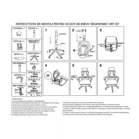 Scaun birou ergonomic mesh OFF 927 alb