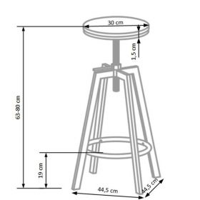 Scaun bar HM H64 Coffee