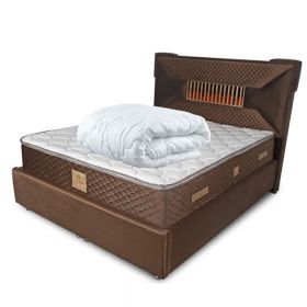 Set Saltea Lux Memory Piemond 140x200 si Pilota iarna microfibra 180x200