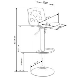 Scaun bar HM H48 negru