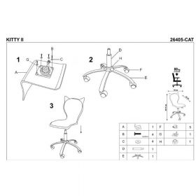 Scaun birou copii HM Kitty 2