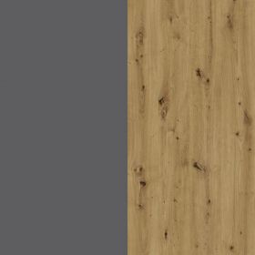 Living Kos V1, Antracit/Stejar Artisan, L 285 cm