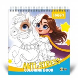 Anti-stress. Coloring book. Happy