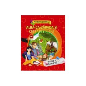 Alba-ca-zapada si cei sapte pitici Povesti cu puzzle (Contine 6 puzzle-uri)