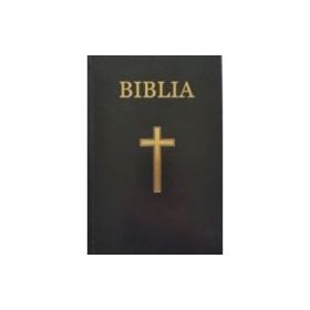 Biblia medie, 063, coperta vinil tare, neagra, cu cruce