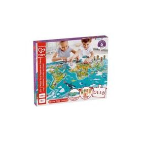 Puzzle 2 in 1 Turul lumii, 100 piese, HAPE