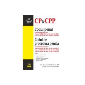 Codul penal. Codul de procedura penala. Editia a 28-a actualizata la 4 septembrie 2022 - Petrut Ciobanu