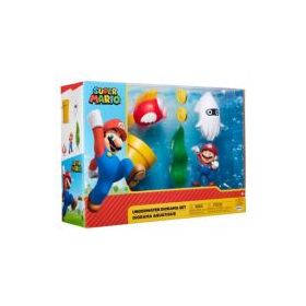 Set diorama Subacvatic cu figurina 6 cm, Nintendo Mario