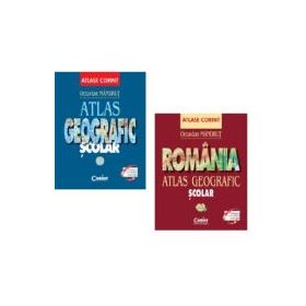 Pachet Atlas geografic scolar General si Atlas geografic scolar Romania - Octavian Mandrut