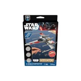 Macheta de asamblat, Star Wars, X-Wing Starfighter, cu 40+ piese din lemn + vopsea, pensula si adeziv inclus