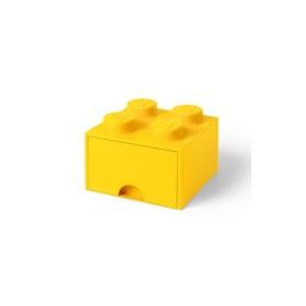 Cutie depozitare LEGO 2x2 cu sertar galben