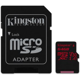 Card de memorie Kingston SDCR/64GB, 64GB, Clasa 10 + Adaptor