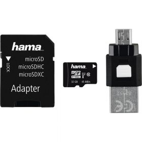 Card de memorie Hama 123939 microSDHC, 32GB, Clasa 10 + Adaptor + microUSB