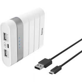 Acumulator extern Hama Power Pack, 10400 mAh, Alb