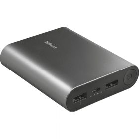Acumulator extern Trust Luco, 10000 mAh, Metal, Negru