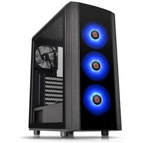 Carcasa Thermaltake Versa J25 Tempered Glass RGB, Negru