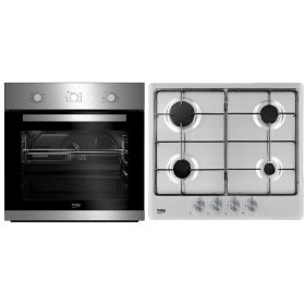 Pachet: Cuptor incorporabil Beko BSE22130X, 71 l, Clasa A + Plita incorporabila, 4 arzatoare