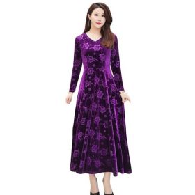 Rochie elegantă lungă violet L