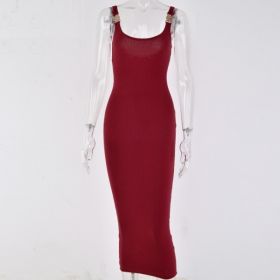 Rochie lunga Georgia burgundy M