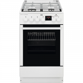 Aragaz mixt AEG CKB56471BW, Cuptor electric, Grill, 4 arzatoare