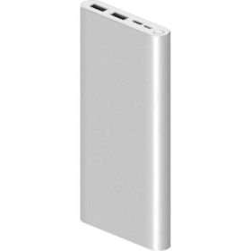 Acumulator extern Xiaomi Mi Power Bank 3, 10000 mAh, Fast Charge, Argintiu