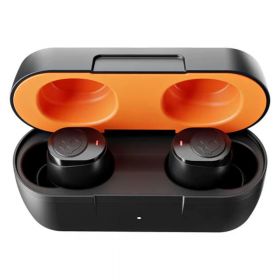 Casti True Wireless Skullcandy Jib, Bluetooth 5.0, In-Ear, microUSB, Hands-free, Rezistente la transpiratie, True Black Orange