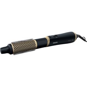 Perie cu aer cald Philips HP8667/00, 800 W, Tehnologie ThermoProtect, 3 accesorii, Invelis ceramic cu cheratina, Ingrijire cu ioni, Negru