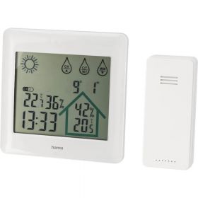 Statie meteo Hama Action, Termometru, Higrometru, Prognoza vreme, Functie alerta, Alb