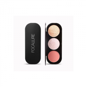 Paleta pudre iluminatoare si bronzer, Focallure Blush & Highlighter 03