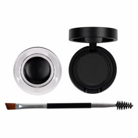 Set Machiaj Sprancene Ushas, Eyebrow powder gel, Waterproof, 01 Black