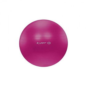 Minge gimnastica pentru exercitii fizice, diametru 75 cm, culoare bordo, din PVC rezistent, anti-alunecare, anti-spargere
