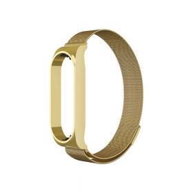 Bratara de schimb din metal cu zale mici pentru smartband Xiaomi Mi Band 7 Gold