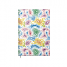 Agenda A5 Nedatata Artpress, Colorful Waves, 100 File, Coperta Buretata Lucioasa, Multicolor, 80 g/m²