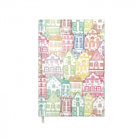 Agenda A5 Nedetata Artpress, Colorful City, 100 File, Coperta Buretata Lucioasa, Multicolor, 80 g/m²